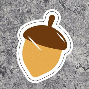 acorn vinyl sticker, 2 inches big  3/10% off
